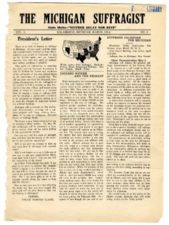 The Michigan Suffragist, March 1914