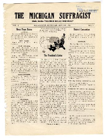 The Michigan Suffragist, August 1915