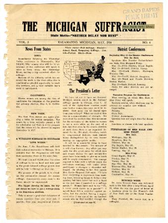 The Michigan Suffragist, May 1916