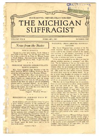 The Michigan Suffragist, February 1917