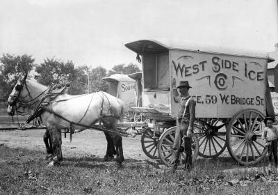 West Side Ice Co. delivery wagon