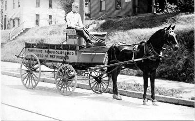 Horse-drawn delivery wagon