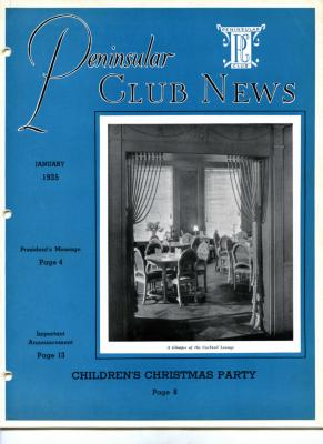 Peninsular Club News, January 1935