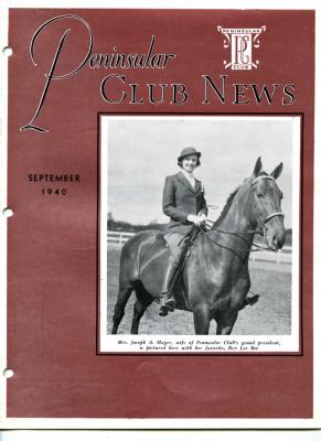 Peninsular Club News, September 1940