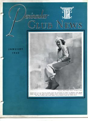 Peninsular Club News, January 1940