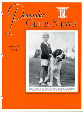 Peninsular Club News, August 1938
