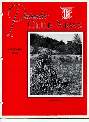 Peninsular Club News, November 1941