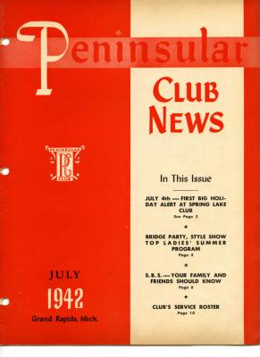 Peninsular Club News, July 1942