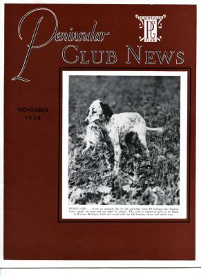 Peninsular Club News, November 1938