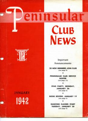 Peninsular Club News, January 1942