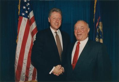 State Representative Tom Mathieu with U.S. President Bill Clinton