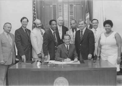 Signing Legislation with Governor William Milliken