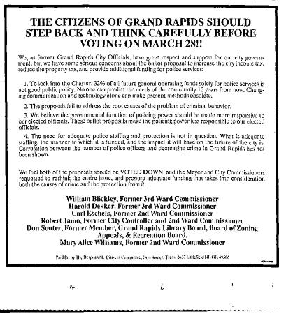 Responsible Citizens Committee advertisement
