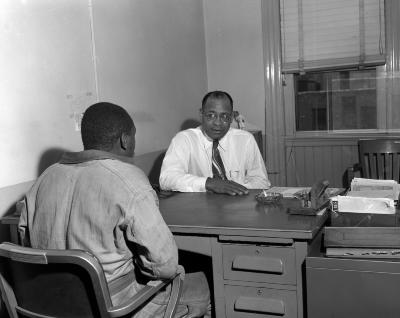Walter Coe, Lieutenant Detective, at work