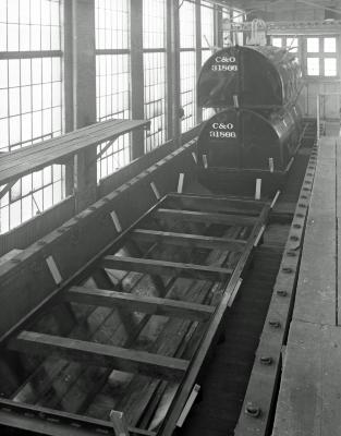 C&O Railroad Converted gondola for hauling steel
