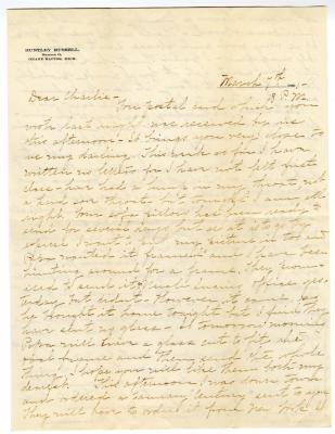 Letter from Clara Comstock Russell to Charles C. Russell (March 7, 1901)