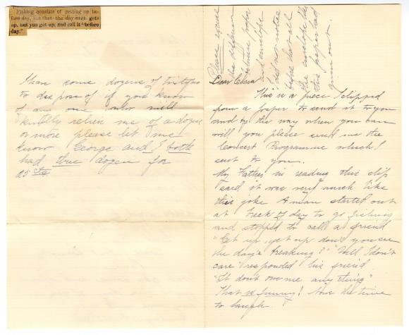 Letter from Unknown to Clara Comstock Russell (n.d.)