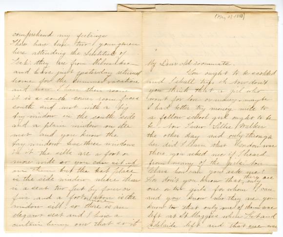 Letter from Unknown to Clara Comstock Russell (May 27, 1883)