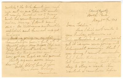 Letter from Clara Comstock Russell to Charles C. Russell (May 24, 1903)