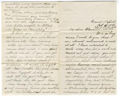 Letter from Cassie to Clara Comstock Russell (February 10, 1881)