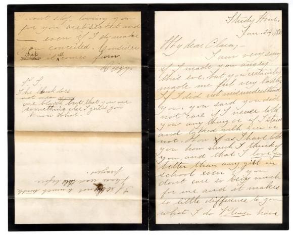 Letter from Unknown to Clara Comstock Russell (January 24, 1883)