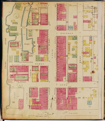 Sheet four of the 1874 Sanborn Fire Insurance map for Grand Rapids, Michigan