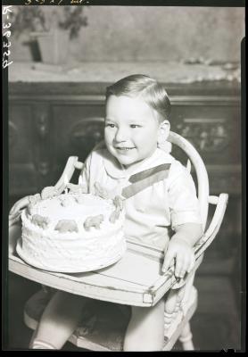 Boy and Birthday Cake