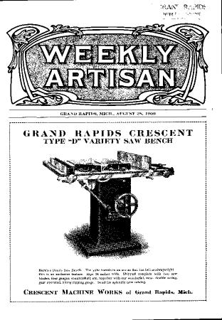 Weekly Artisan, August 28, 1909