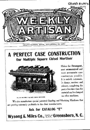 Weekly Artisan, November 20, 1909