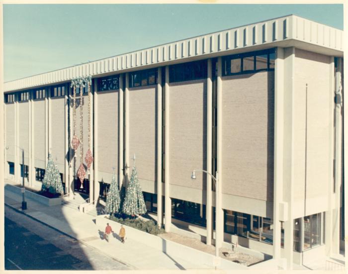 Exterior of the Main Library, circa 1969