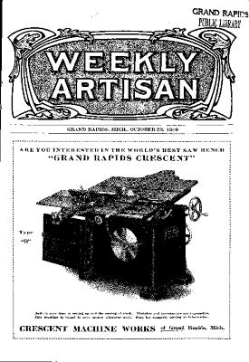 Weekly Artisan, October 23, 1909