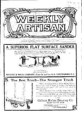 Weekly Artisan, November 13, 1909