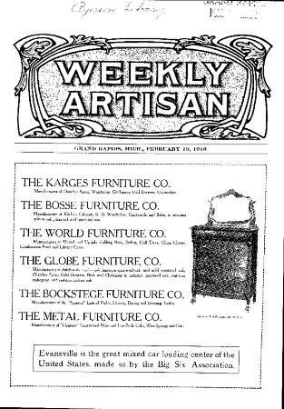 Weekly Artisan, February 19, 1910