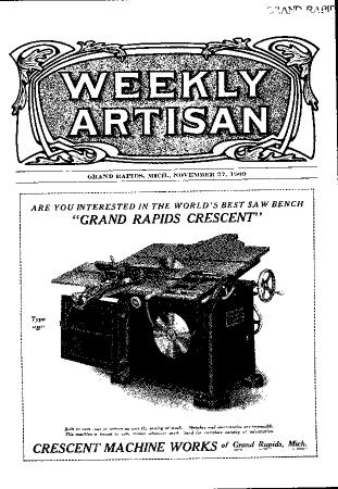 Weekly Artisan, November 27, 1909