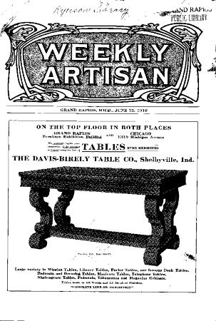 Weekly Artisan, June 25, 1910