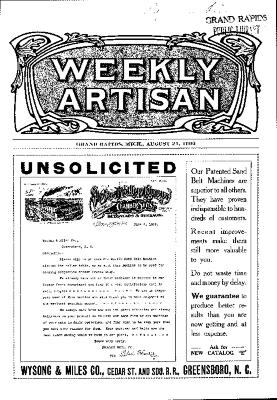 Weekly Artisan, August 21, 1909
