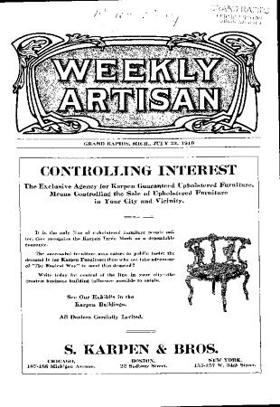 Weekly Artisan, July 23, 1910