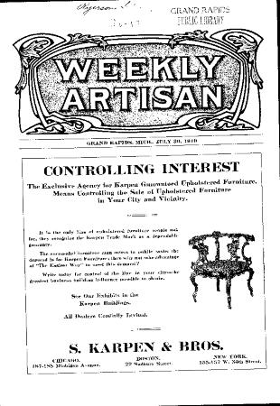 Weekly Artisan, July 30, 1910