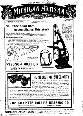 Michigan Artisan, November 10, 1905