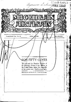 Michigan Artisan, April 25, 1906