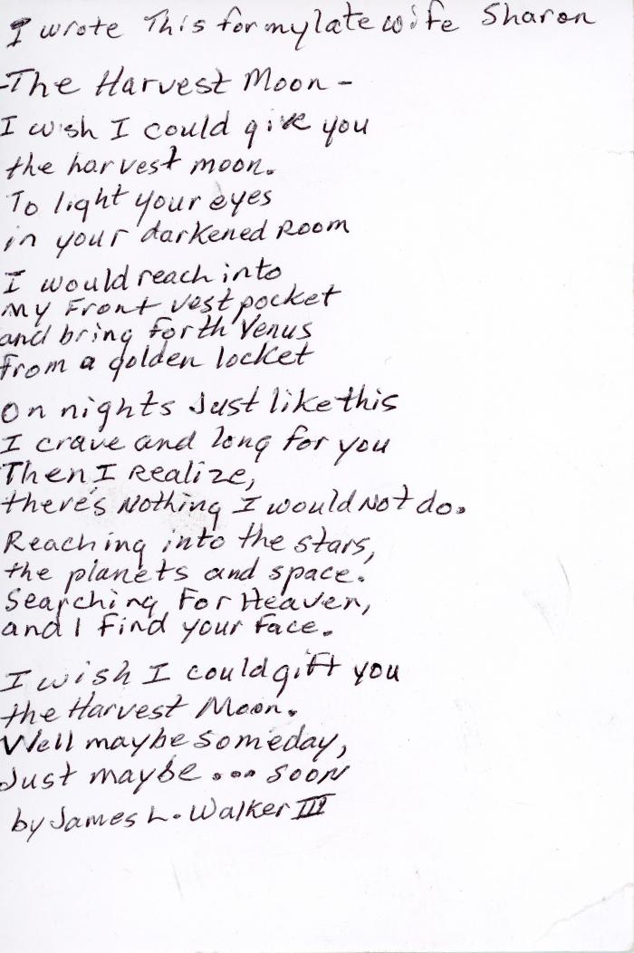 Poetry Postcard from James L. Walker