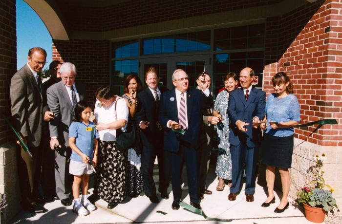 Ribbon cutting for the West Leonard Branch Library