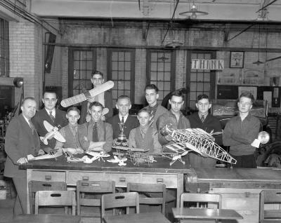 Airplane model contest, South High School