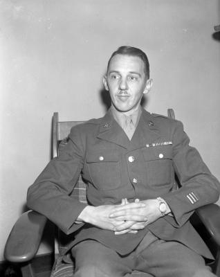 Anderson, soldier at studio