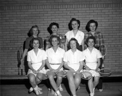 Badminton players, East Grand Rapids High School