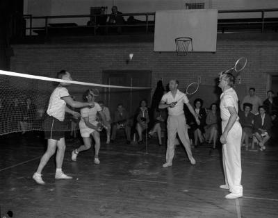 Badminton players, East Grand Rapids High School