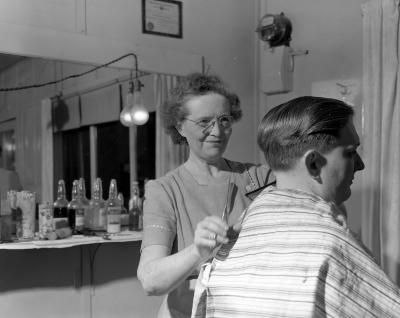 Barber--woman, Walker Avenue