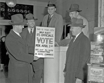 Junior Chamber of Commerce, "Get Out the Vote" committee