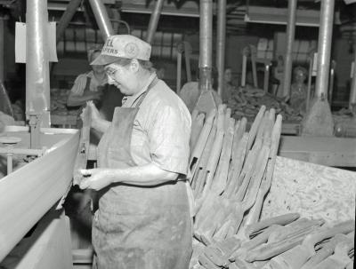Robert W. Irwin Company, lady at machine
