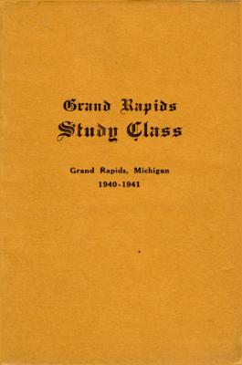 Grand Rapids Study Club Yearbook for 1940-1941